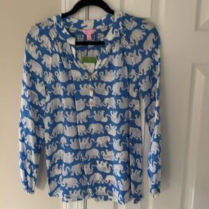 Lilly Pulitzer Elsa Top Tusk in Sun Middle